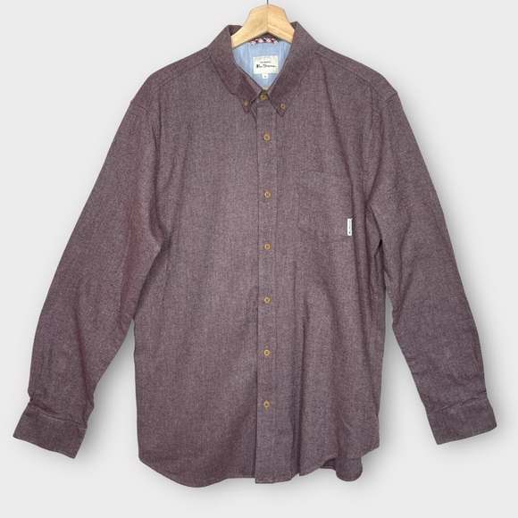 Ben Sherman Port Royal Long Sleeve Collared Flannel Button Down Shirt Size XL - Picture 1 of 10